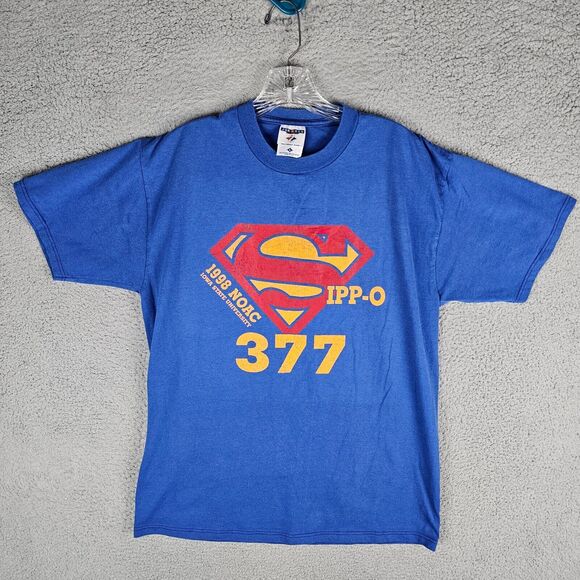 Boy Scout Order Of The Arrow 1998 NOAC T-shirt Large Superman IPP-O Iowa - Picture 1 of 9